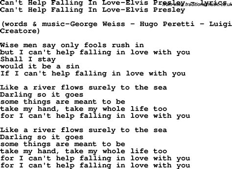 can t help falling in love lyrics